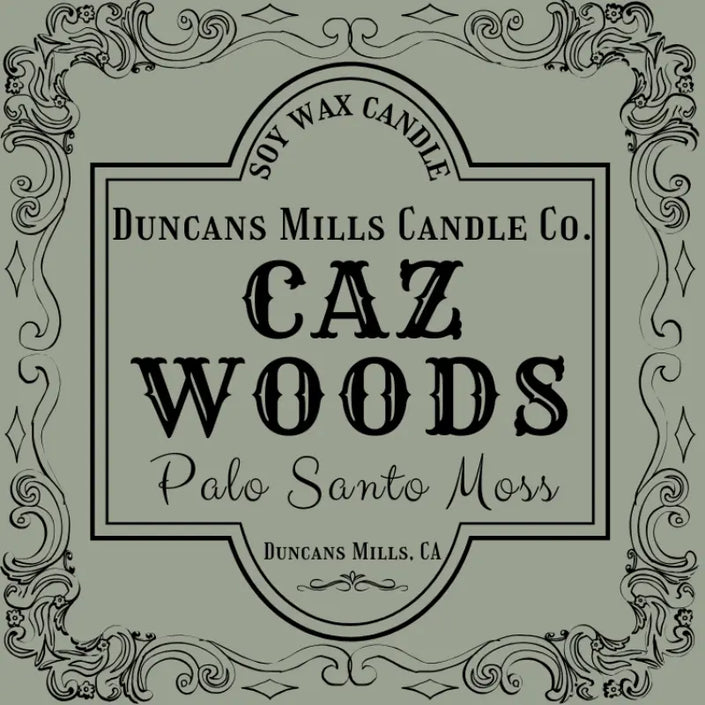 Caz Woods Soy Wax Candle | Palo Santo Moss - Duncans Mills Candle Co.
