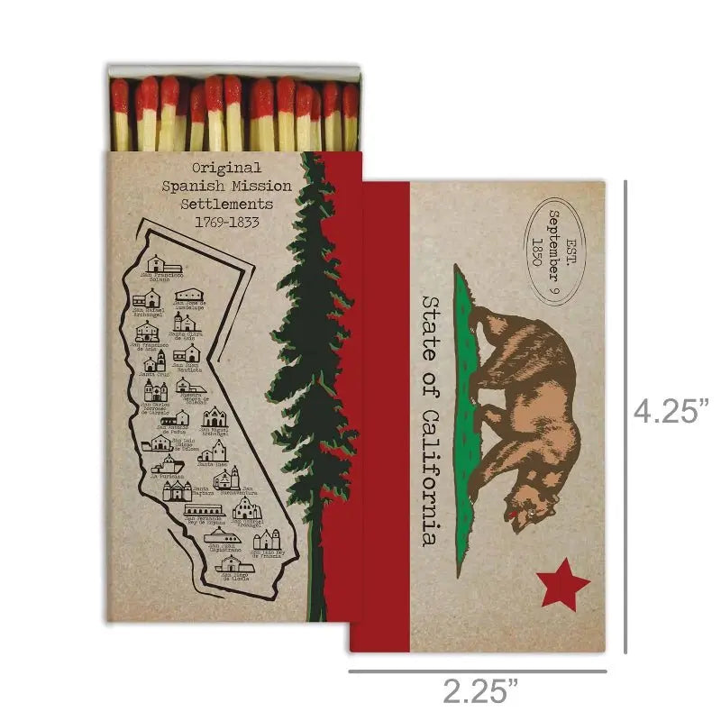 Matches - California Flag - Duncans Mills Candle Co.