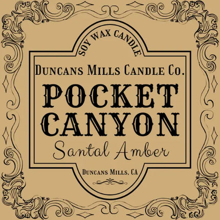 Pocket Canyon Soy Wax Candle | Santal Amber - Duncans Mills Candle Co.
