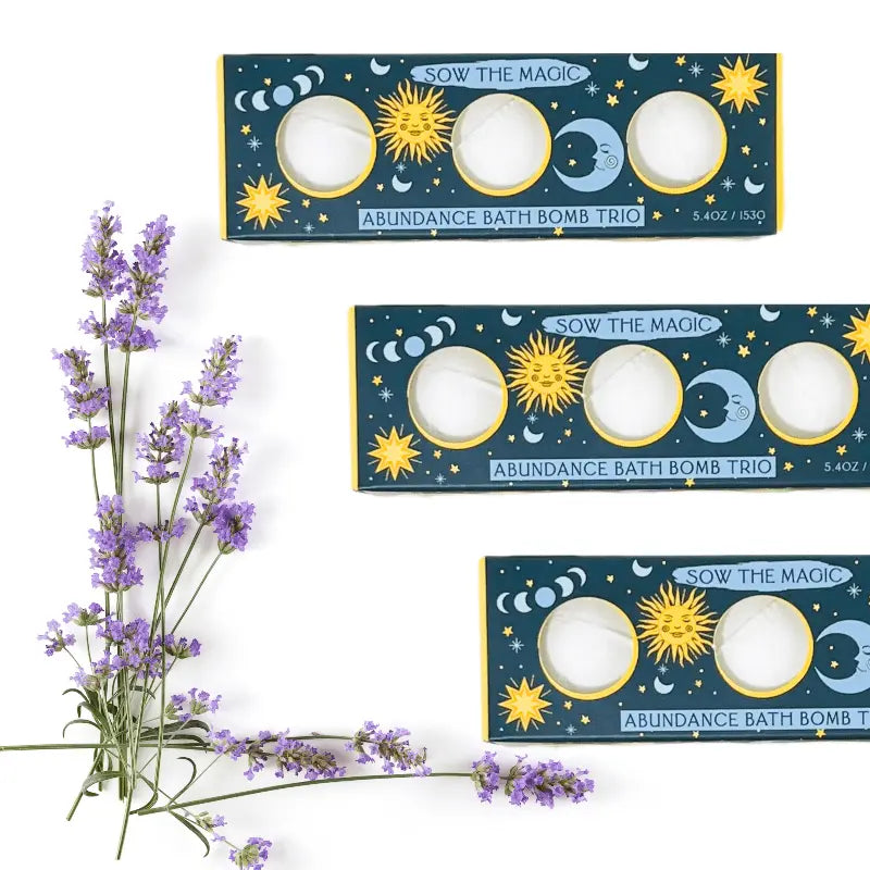Bath Bomb Trio ~ Moon Phase Abundance - Duncans Mills Candle Co.