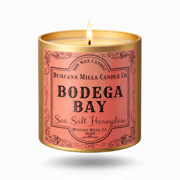 Bodega Bay hand-poured soy wax candle - sea salt, honeydew | Duncans Mills Candle Co.
