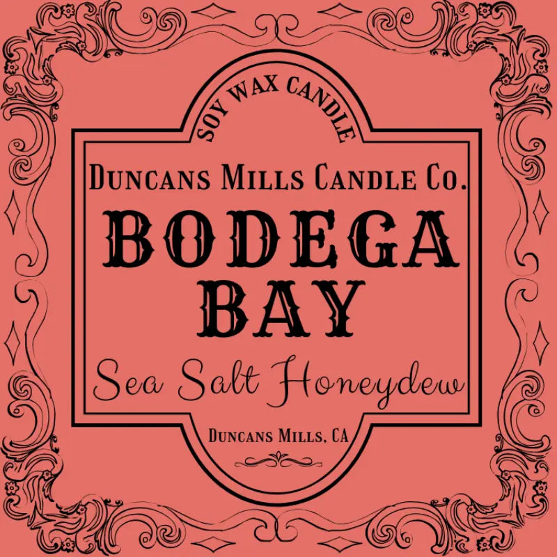 Bodega Bay soy wax candle with sea salt and honeydew notes in tin vessel by Duncans Mills Candle Co.
