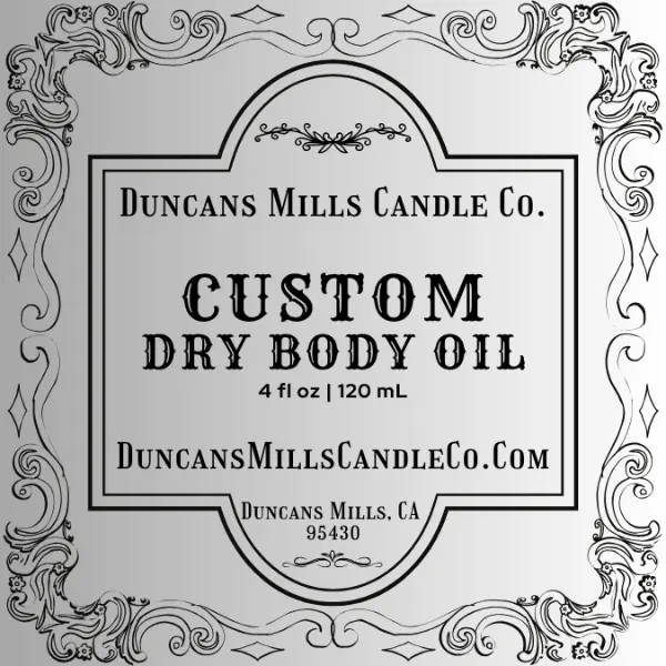 Custom Dry Body Oil Label