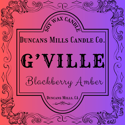 G'Ville Soy Wax Candle | Blackberry Amber - Duncans Mills Candle Co.