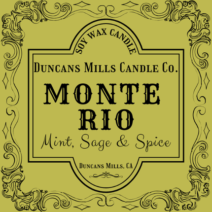 Monte Rio Soy Wax Candle | Mint, Sage & Spice - Duncans Mills Candle Co.