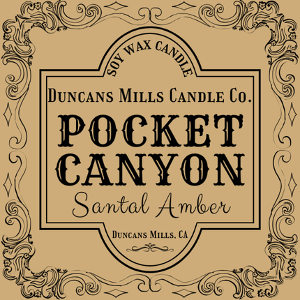 Pocket Canyon Soy Wax Candle | Santal Amber - Duncans Mills Candle Co.