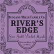 River's Edge Soy Wax Candle | Sea Salt Violet Musk - Duncans Mills Candle Co.