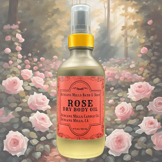 Rose Dry Body Oil - Duncans Mills Candle Co.