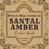 Santal Amber Candle Label Cedar Musk