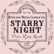 Starry Night Label with Pink Background