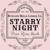 Starry Night Label with Pink Background