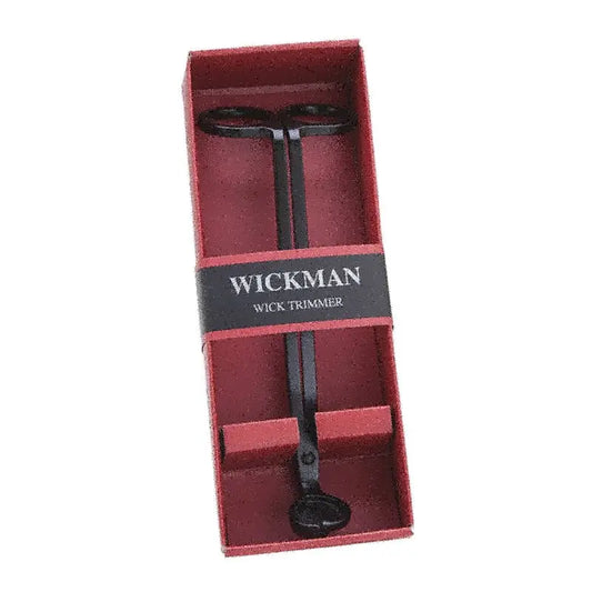 Matte black candle wick trimmer in gift box for soy candle care by Duncans Mills Candle Co.