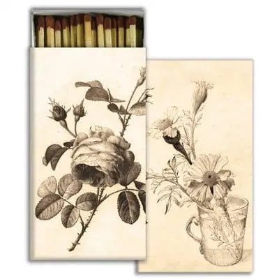 Matches with floral design on the cover